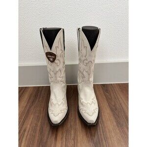 Ariat Women's Ivory White Jennings Cowboy Boots Stretch Fit Pointed Toe Size 9B